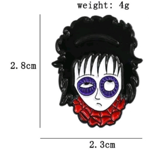 📸 Beetlejuice Lydia Deets metal pin - Picture 2 of 4